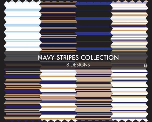 海军蓝条纹无缝图案系列图片下载
