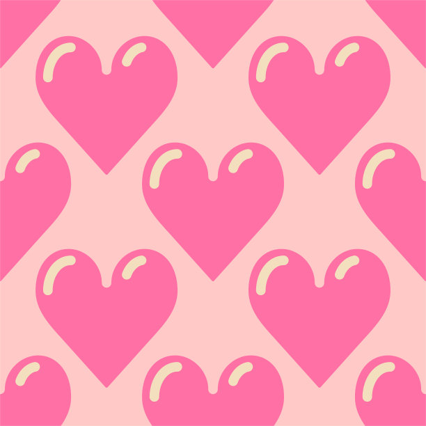 无缝矢量心形模式。情人节的背景。适用于织物、纺织品、包装、封面等10 eps。爱情情感粉色心形图案。图片下载