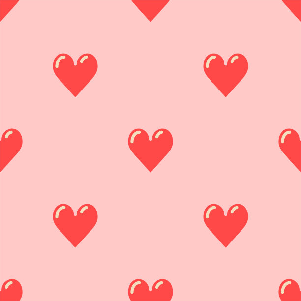 无缝矢量心形模式。情人节的背景。适用于织物、纺织品、包装、封面等10 eps。爱情情感粉色心形图案。图片下载
