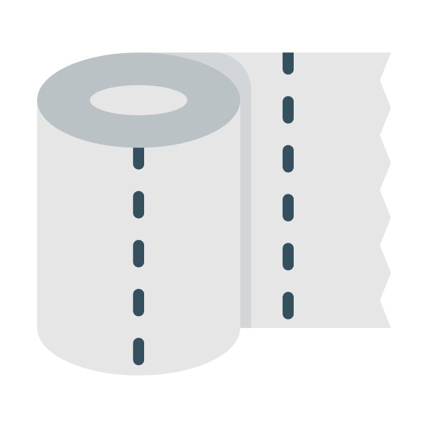 Covid一次性盥洗纸矢量平面图标设计，纸巾卷概念，厕所织物上的泡沫Sud背景，冠状病毒个人卫生符号图片下载