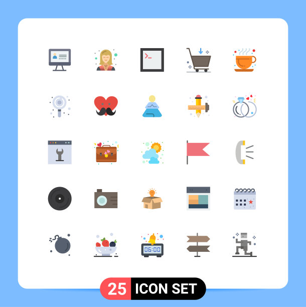 通用图标符号组25现代扁平图片下载