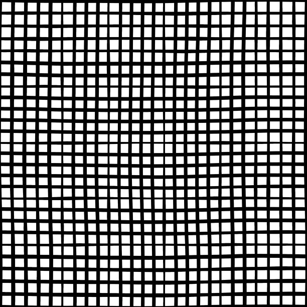 黑白无缝图案与交叉条纹，垃圾笔触，网格瓷砖图片下载