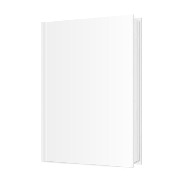 矢量现实空书模型。站立合上的书与白色精装。3 d矢量插图。EPS10。图片下载