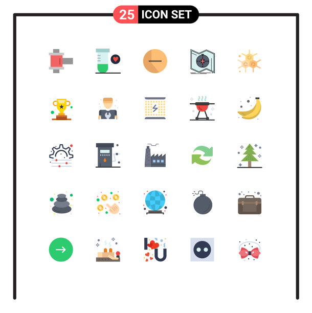 将25个单色标志和符号组合在一起图片下载