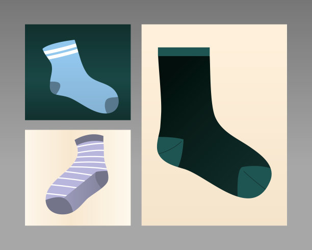 长袜和短袜图标收集向量设计图片下载