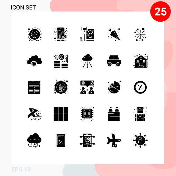 用户界面包25个基本立体字形图片下载