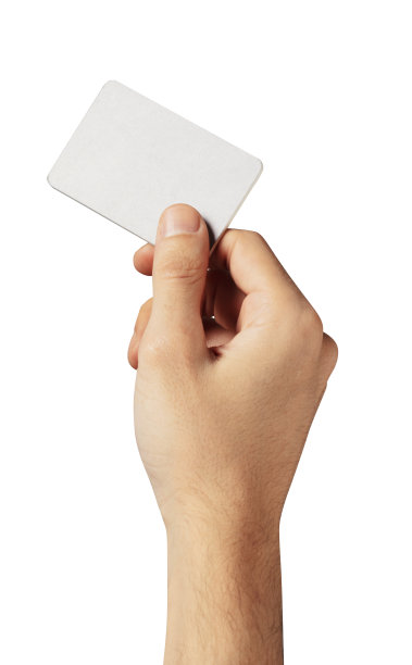 男手牵着白牌孤立图片下载