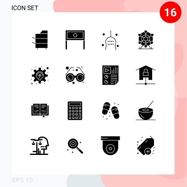 主题立体符号和可编辑符号的16种图片下载