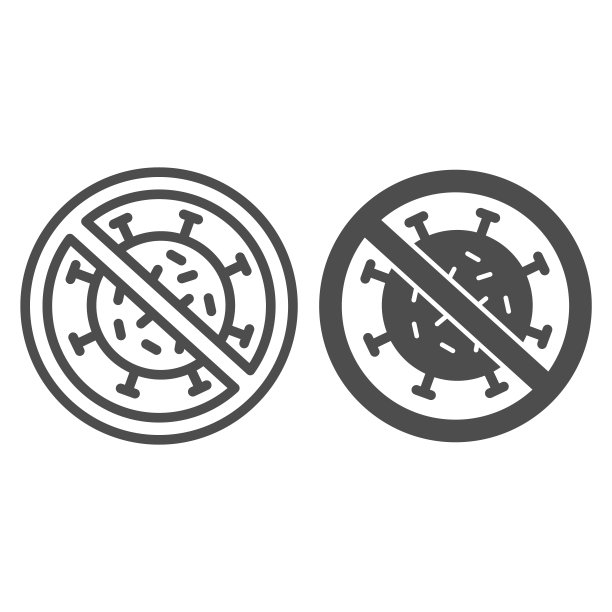 禁止病毒传播，新冠疫情概念，防止疾病传播标志，禁止冠状病毒图片下载