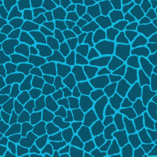 长颈鹿皮肤颜色无缝图案与时尚动物印花连续复制。混乱的马赛克灰色块在蔚蓝的背景。包装纸，有趣的纺织品印花，设计，装饰图片下载