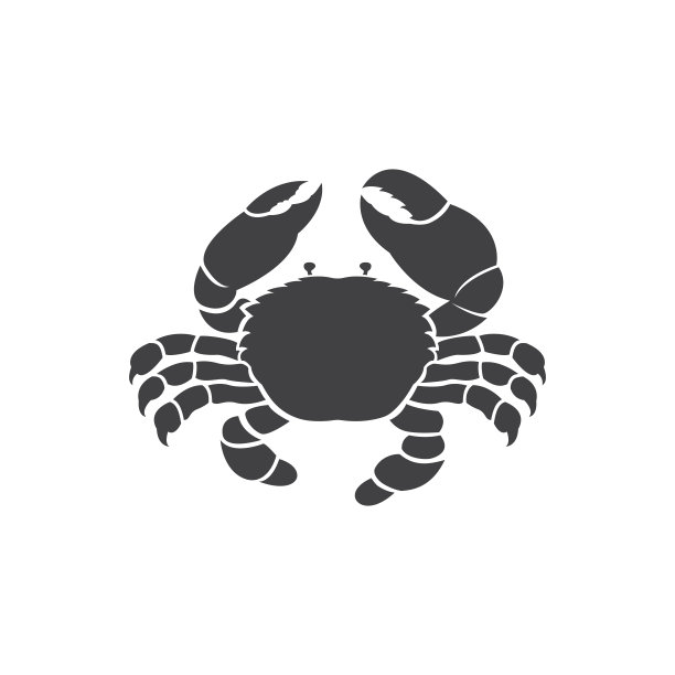 白色背景上的螃蟹设计矢量。易于编辑的分层矢量插图。动物。两栖动物图片下载