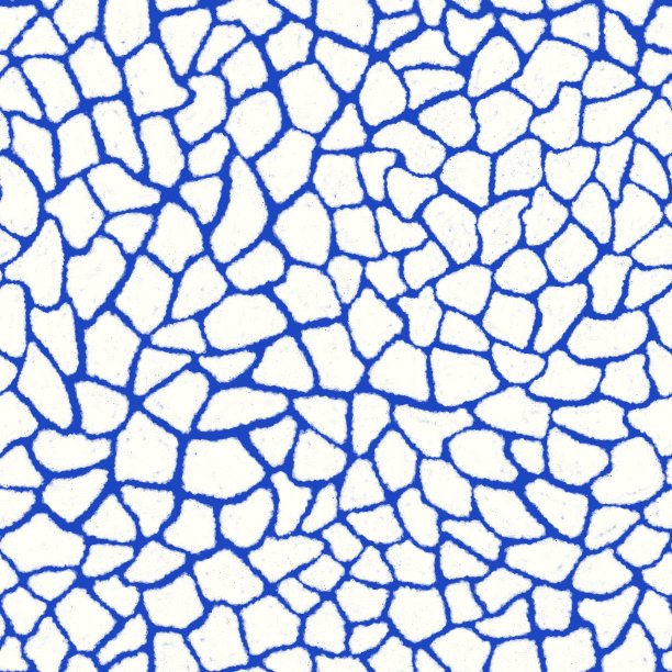 长颈鹿皮肤颜色无缝图案与时尚动物印花连续复制。混乱的马赛克白色块在蔚蓝的背景。包装纸，有趣的纺织品印花，设计，装饰图片下载