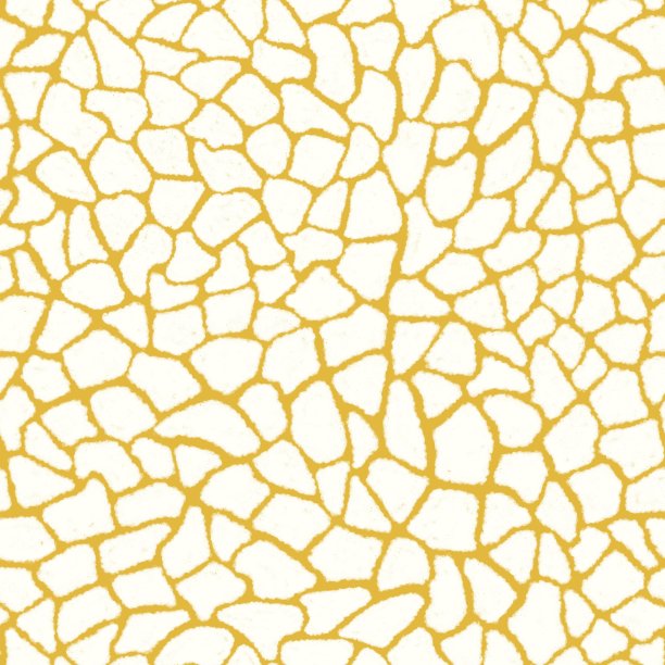 长颈鹿皮肤颜色无缝图案与时尚动物印花连续复制。混乱的马赛克白色块在芥末背景。包装纸，有趣的纺织品印花，设计，装饰图片下载