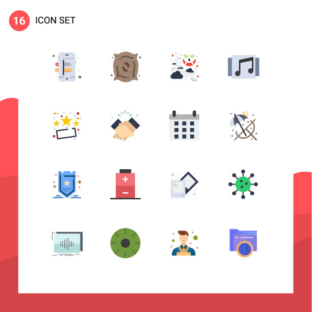 16个通用的单色标志标志星期五图片下载