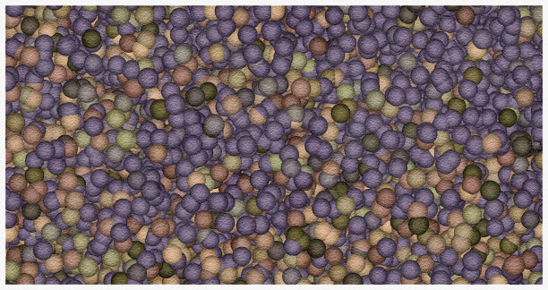 3D渲染，其中一个水彩滤镜已被应用，描绘空气粒子形成一个多色的背景。图片下载