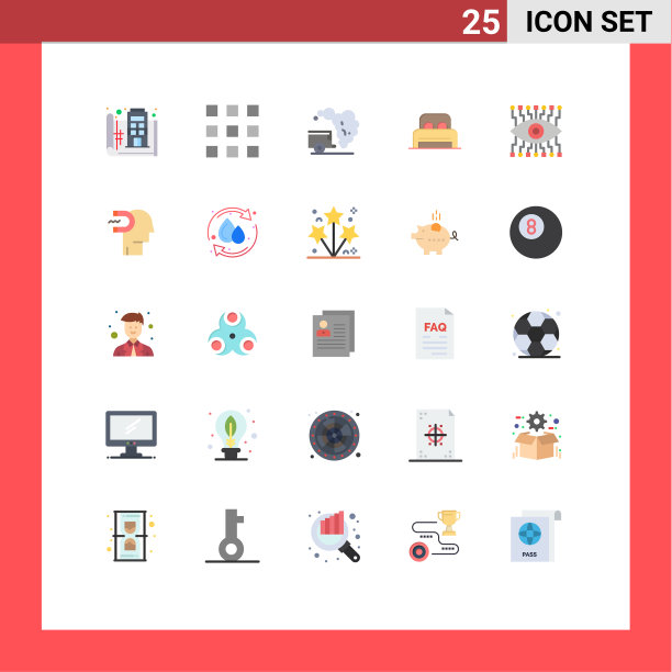 用户界面包25个基本平色的图片下载