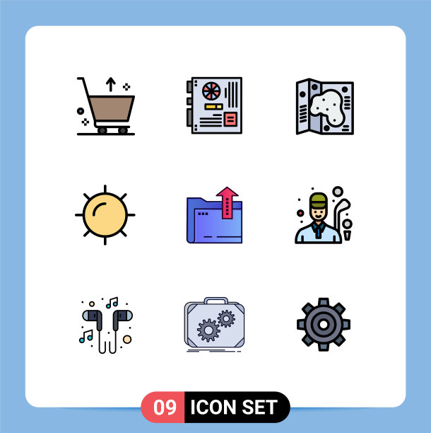 填充线平色包9个通用符号图片下载