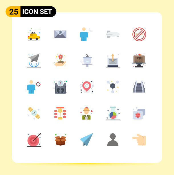 通用图标符号组25现代扁平图片下载