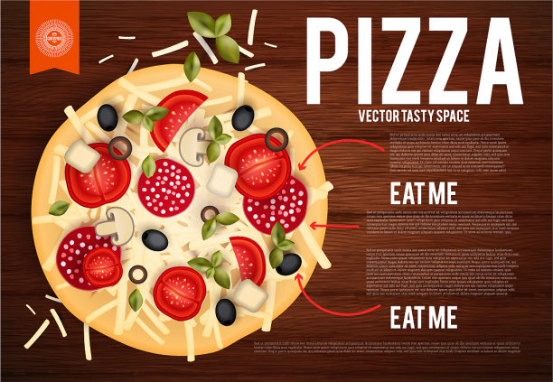 美味的披萨配番茄香肠橄榄蘑菇图片下载