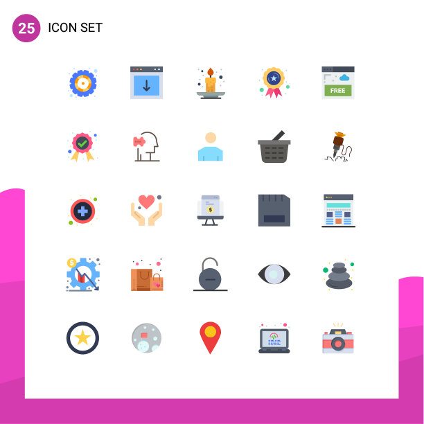 通用图标符号组25现代扁平图片下载