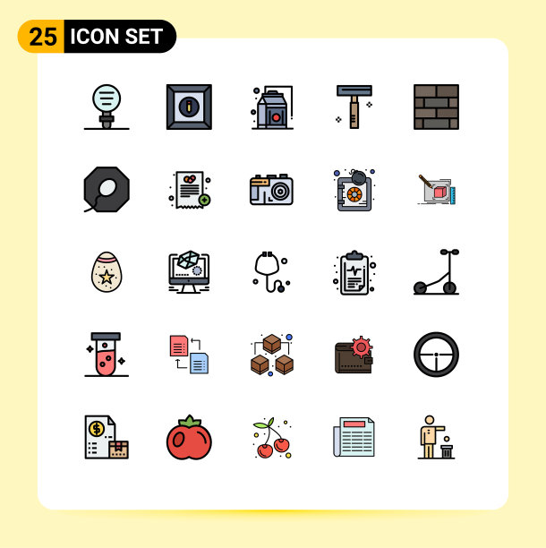 股票图标包25行符号和符号图片下载