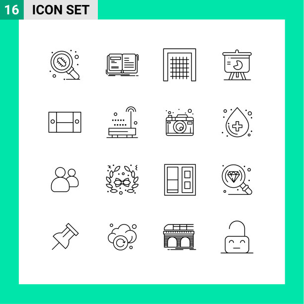 现代集16轮廓象形文字图片下载