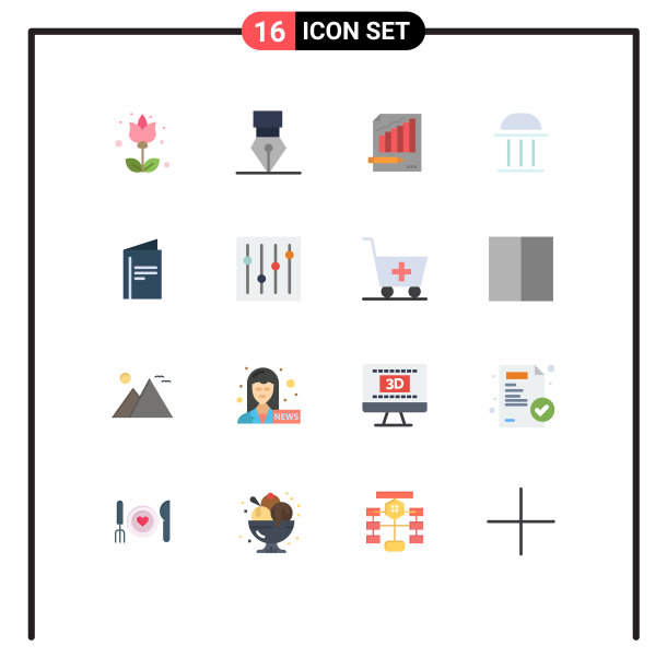 设置16个商业平面颜色包图片下载