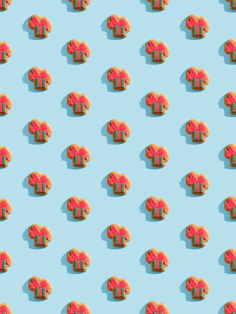 漂亮的饼干图案可爱的糕点设计节日图片下载