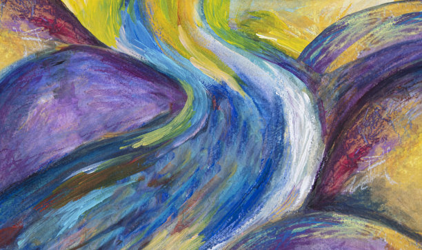 抽象的自然拉近了创作背景与丙烯酸涂料图片下载