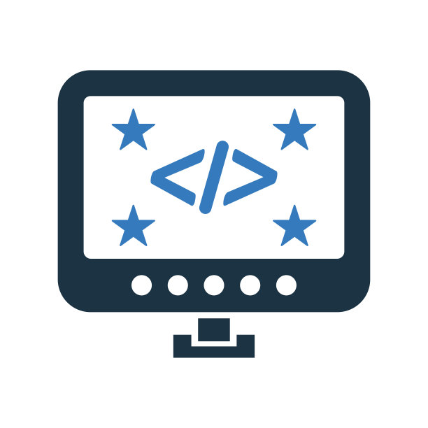 干净的代码，监视器优化图标。矢量图形图片下载