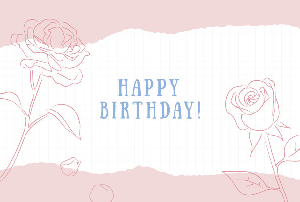 矢量背景与玫瑰插图横幅，卡片，传单，社交媒体壁纸等。图片下载