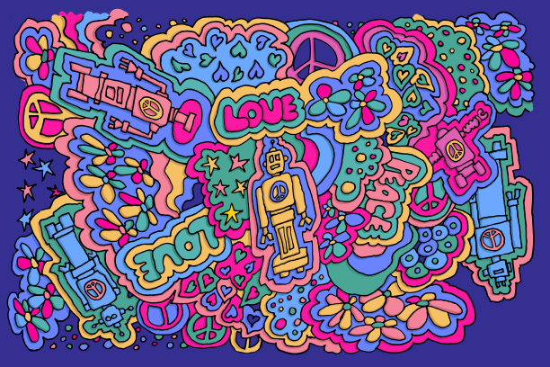 和平，爱和机器人图片下载