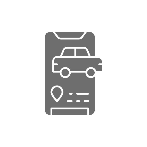 出租车到达消息，出租车服务应用灰色图标。图片下载