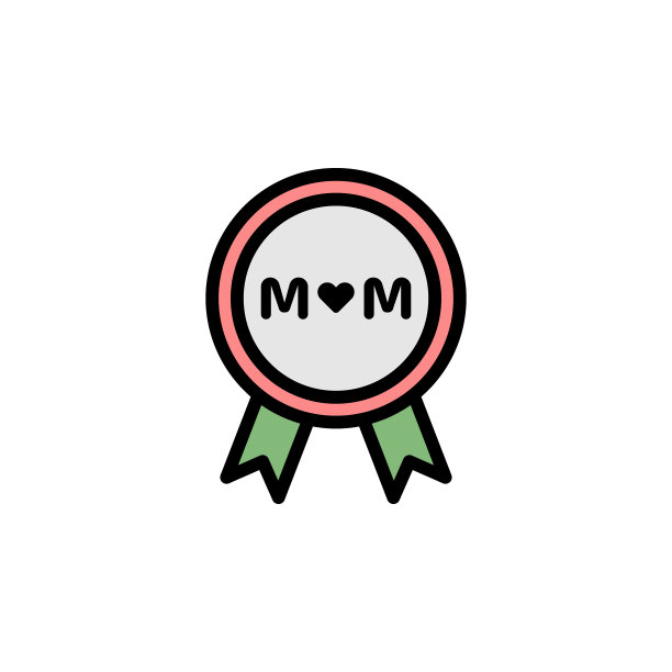 母亲节奖章大纲图标。元素的母亲节插图图标。符号和符号可以用于网页，标志，手机应用程序，UI，用户体验图片下载