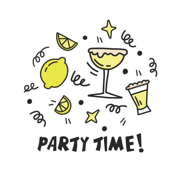 矢量海报餐厅。可爱的手绘涂鸦鸡尾酒。玛格丽塔酒，龙舌兰酒，墨西哥风格的派对，邀请，旅游明信片，字母，五月五日节，节日，节日，酸橙，柠檬，酒精图片下载