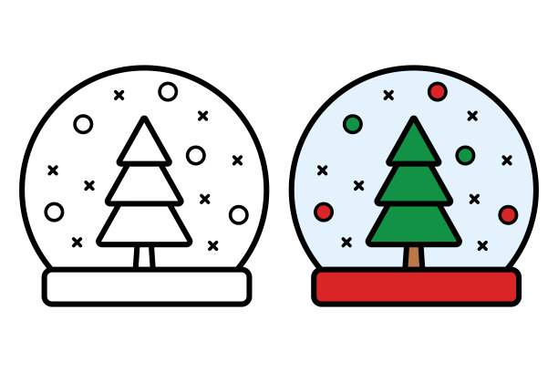 雪球图标上的白色背景，矢量插图图片下载