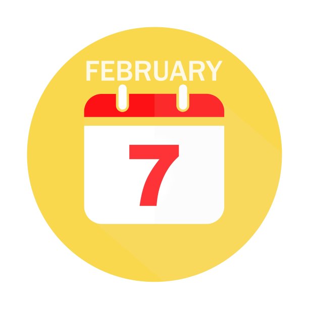 2月7日日历平图标图片下载