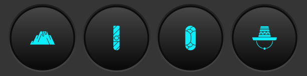 设置火山喷发与熔岩，雪茄，墨西哥卷饼和墨西哥帽图标。向量图片下载