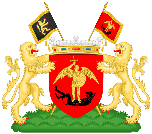 比利时布鲁塞尔盾形纹章。图片下载