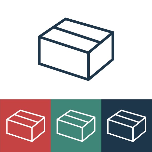 带框的线性矢量图标图片下载