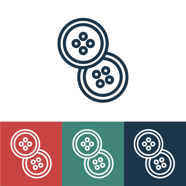 带有两个按钮的线性矢量图标图片下载