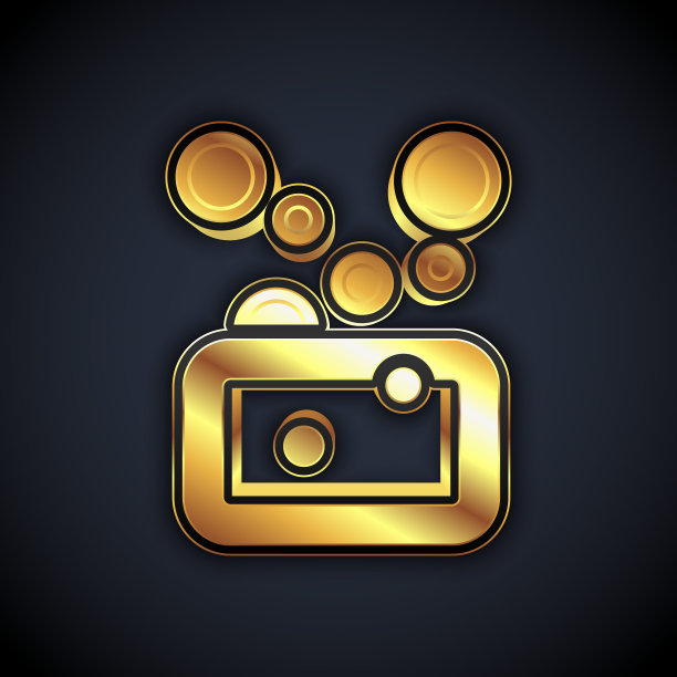 金色的肥皂图标隔离在黑色的背景。带泡泡的肥皂条。向量图片下载