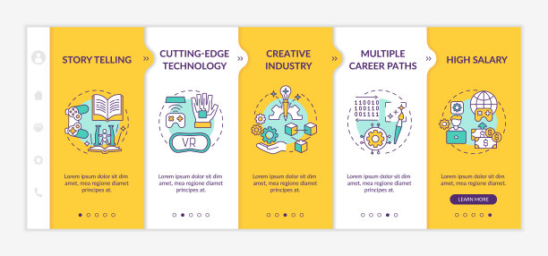 游戏设计行业受益于矢量模板图片下载