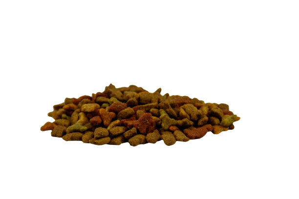 一堆宠物食品孤立在白色背景上图片下载