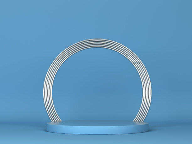 抽象的平台与圆形的形状作为产品设计的展示图片下载