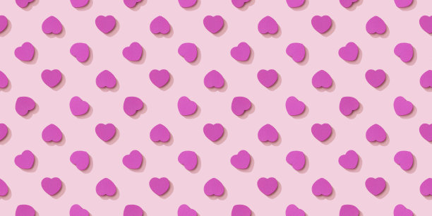 心无缝模式。情人节的概念。图片下载