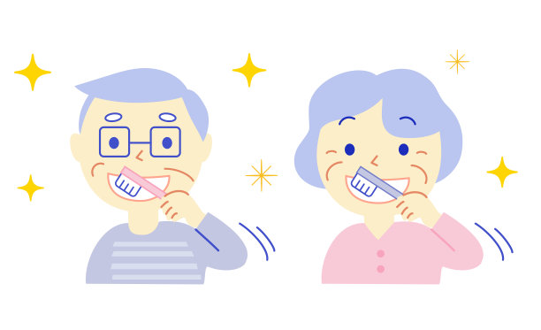 老年人和牙膏:牙科说明图片下载