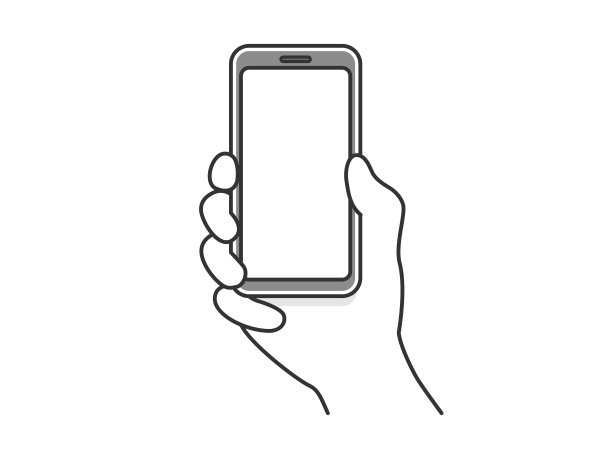 图为一只手拿着智能手机。图片下载