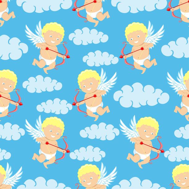 丘比特画像和云。图片下载