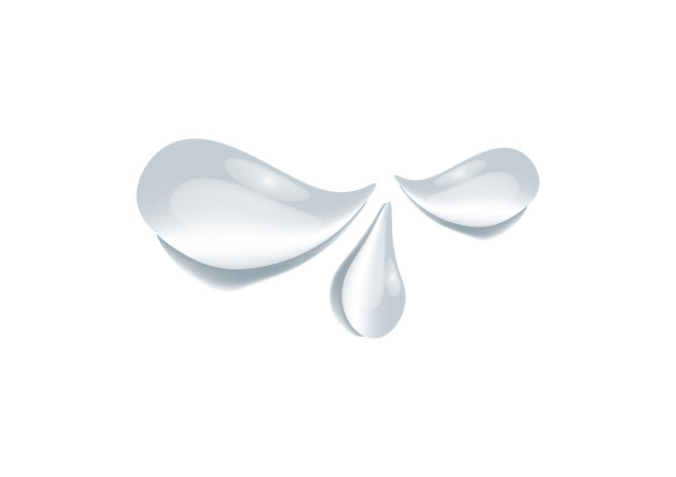 真实的水滴矢量隔离在白色背景ep76图片下载